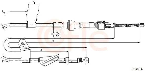 Handler.Part Cable, parking brake COFLE 174014 1