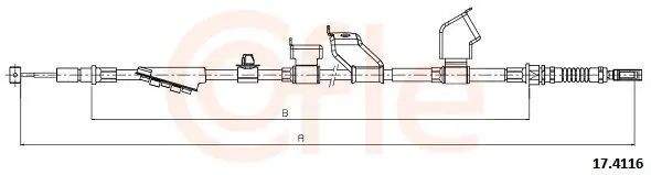 Handler.Part Cable Pull, parking brake COFLE 174116 1