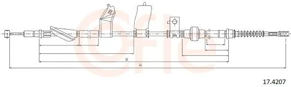 Handler.Part Cable, parking brake COFLE 174207 1