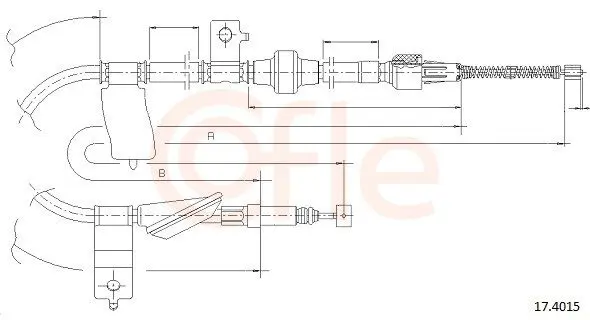 Handler.Part Cable, parking brake COFLE 174015 1