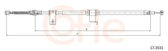 Handler.Part Cable, parking brake COFLE 173531 1