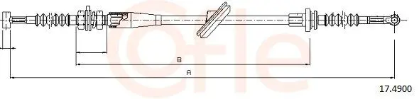 Handler.Part Cable, parking brake COFLE 174900 1