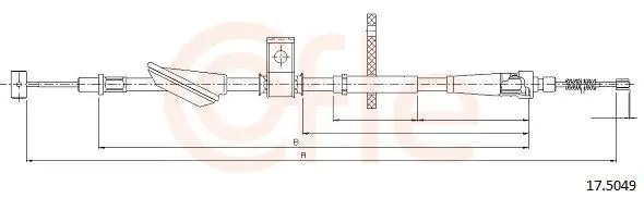 Handler.Part Cable, parking brake COFLE 175049 1