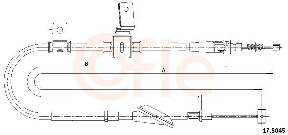 Handler.Part Cable, parking brake COFLE 175045 1