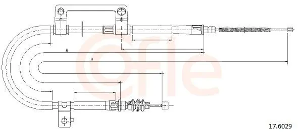 Handler.Part Cable, parking brake COFLE 176029 1