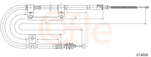 Handler.Part Cable, parking brake COFLE 176028 1