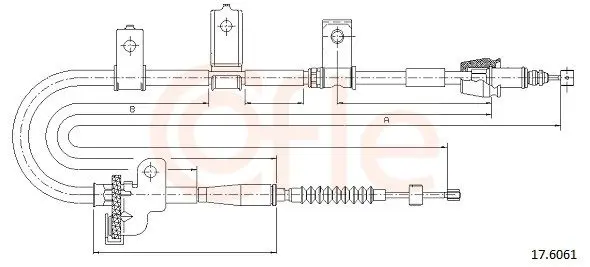 Handler.Part Cable, parking brake COFLE 176061 1