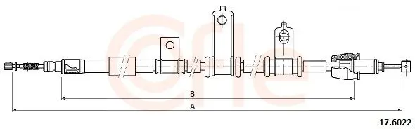 Handler.Part Cable, parking brake COFLE 176022 1