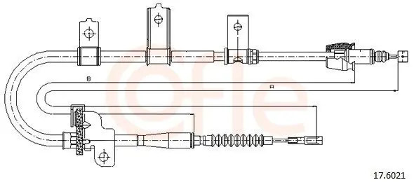 Handler.Part Cable, parking brake COFLE 176021 1