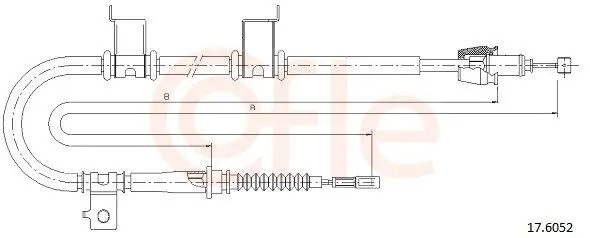 Handler.Part Cable, parking brake COFLE 176052 1