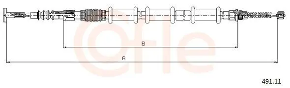 Handler.Part Cable, parking brake COFLE 49111 1