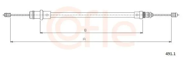 Handler.Part Cable, parking brake COFLE 4911 1