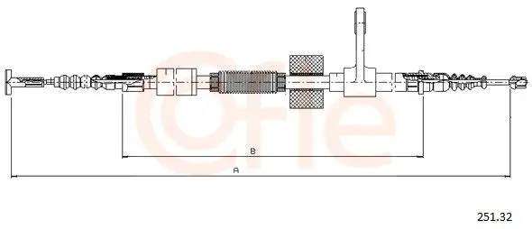 Handler.Part Cable, parking brake COFLE 25132 1