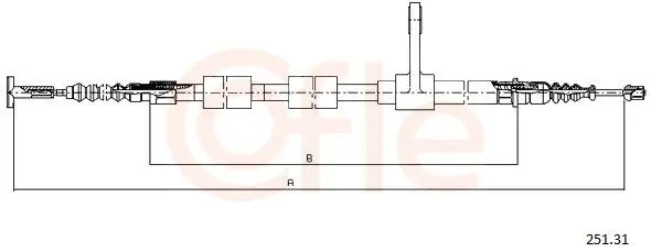 Handler.Part Cable, parking brake COFLE 25131 1