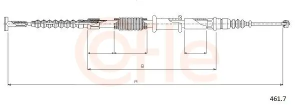 Handler.Part Cable, parking brake COFLE 4617 1