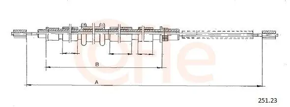 Handler.Part Cable, parking brake COFLE 25123 1