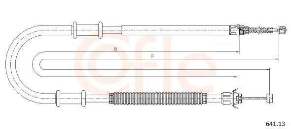 Handler.Part Cable, parking brake COFLE 64113 1