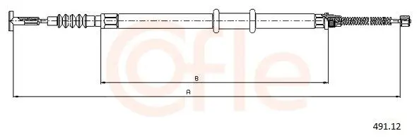 Handler.Part Cable, parking brake COFLE 49112 1