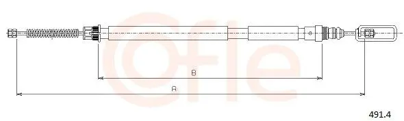 Handler.Part Cable, parking brake COFLE 4914 1