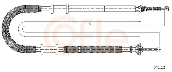 Handler.Part Cable, parking brake COFLE 64112 1