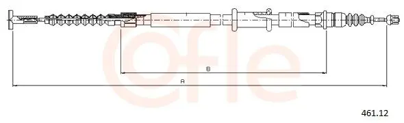 Handler.Part Cable, parking brake COFLE 46112 1