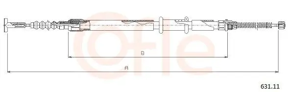 Handler.Part Cable, parking brake COFLE 63111 1