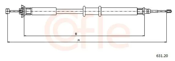 Handler.Part Cable, parking brake COFLE 63120 1