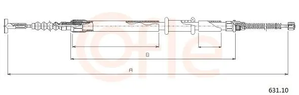 Handler.Part Cable, parking brake COFLE 63110 1