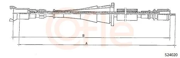 Handler.Part Tacho shaft COFLE S24020 1