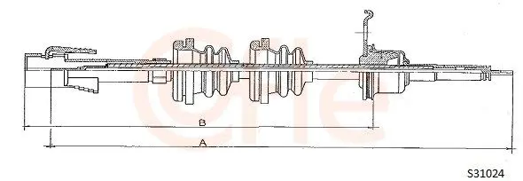 Handler.Part Tacho shaft COFLE S31024 1