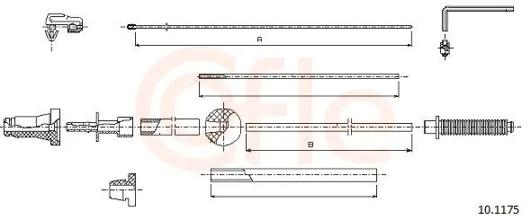 Handler.Part Accelerator cable COFLE 101175 1