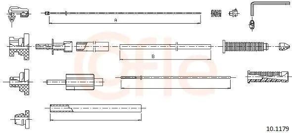 Handler.Part Accelerator cable COFLE 101179 1