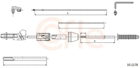 Handler.Part Accelerator cable COFLE 101178 1