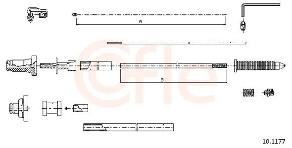 Handler.Part Accelerator cable COFLE 101177 1