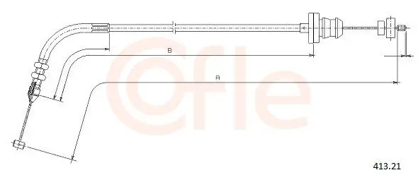 Handler.Part Accelerator cable COFLE 41321 1