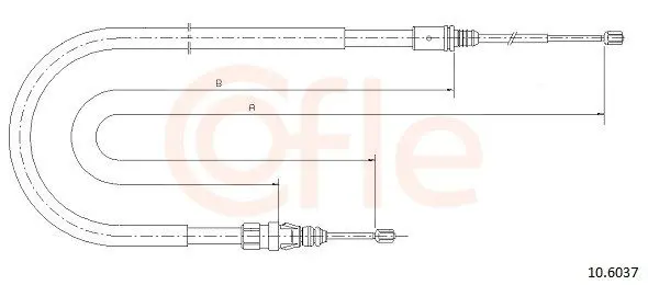 Handler.Part Cable, parking brake COFLE 106037 1