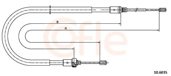 Handler.Part Cable, parking brake COFLE 106035 1