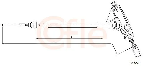 Handler.Part Cable, parking brake COFLE 106223 1