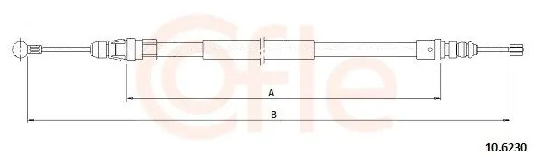 Handler.Part Cable, parking brake COFLE 106230 1