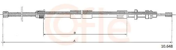 Handler.Part Cable, parking brake COFLE 10648 1