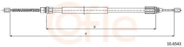 Handler.Part Cable, parking brake COFLE 106543 1