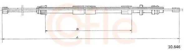 Handler.Part Cable, parking brake COFLE 10646 1