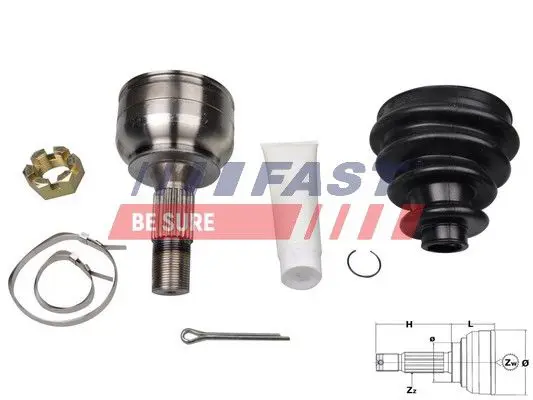 Handler.Part Joint kit, drive shaft FAST FT25087K 1