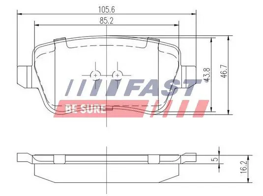 Handler.Part Brake pad set, disc brake FAST FT29159 1