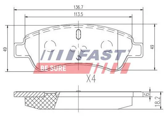 Handler.Part Brake pad set, disc brake FAST FT29519 1