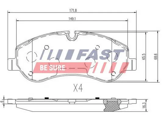 Handler.Part Brake pad set, disc brake FAST FT29549 1